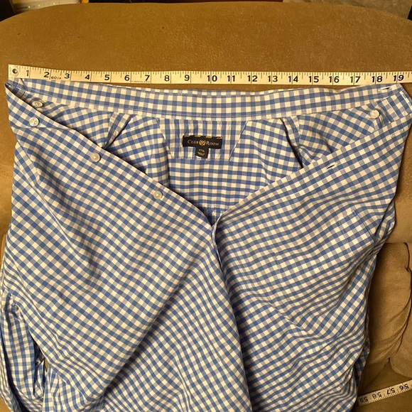 EUC Club Room Men’s gingham/ plaid button down shirt - Picture 13 of 16